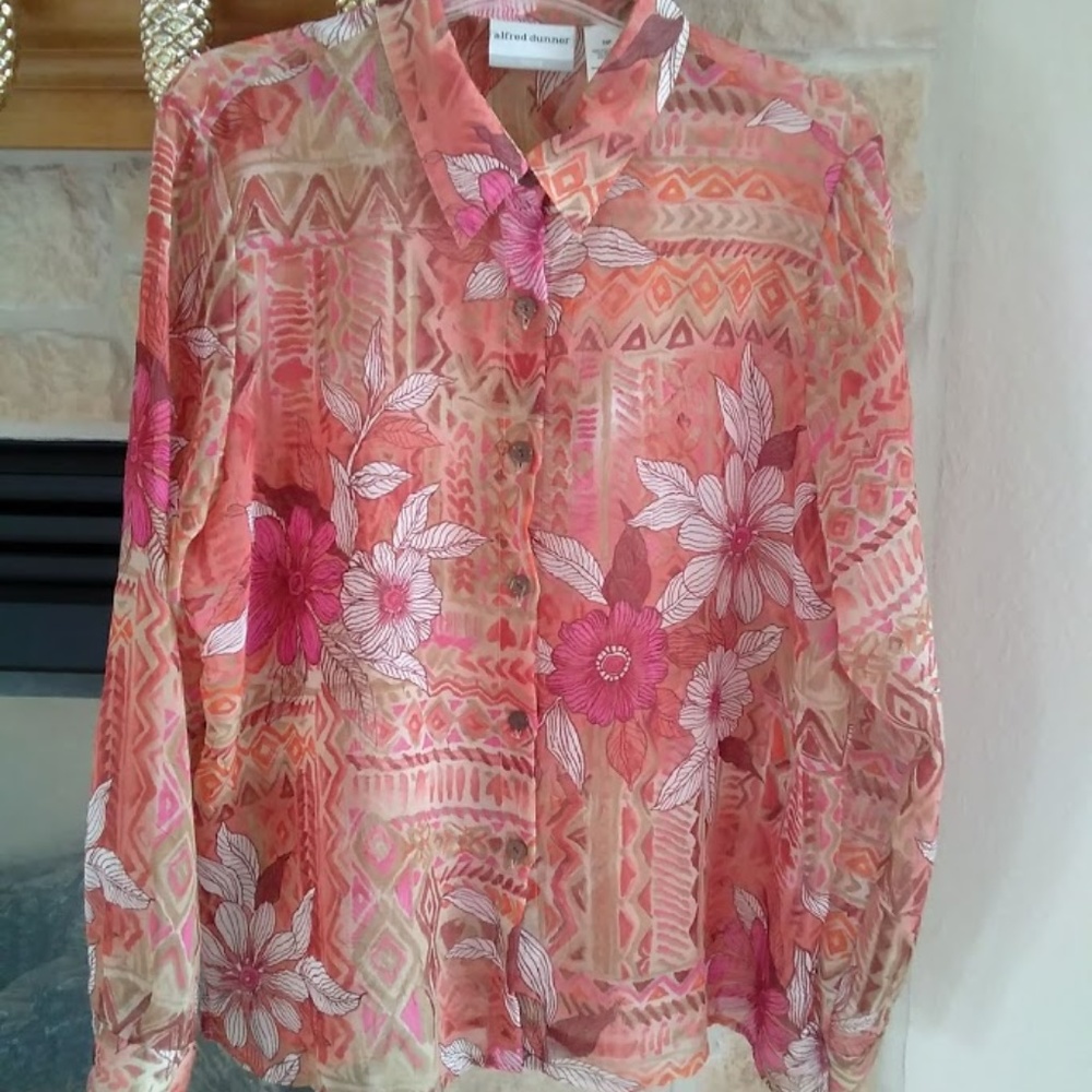 Alfred Dunner Sheer Blouse 16p